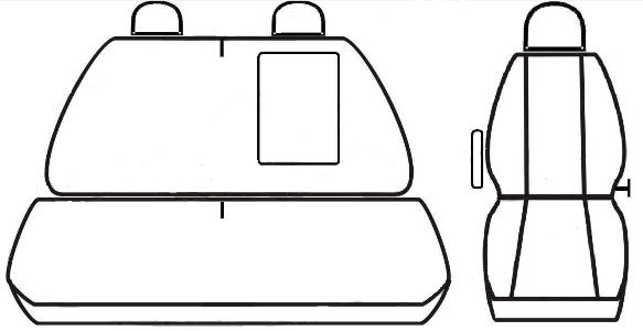 Autopotahy PEUGEOT BOXER II, 3 místa, od r. 2006, Dynamic žakar tmavý Vyrobeno v EU