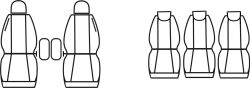 Autopotahy Citroen Xsara Picasso, od r. 1999-2010, 5 míst, Dynamic žakar tmavý Vyrobeno v EU