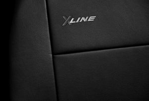 Autopotahy X-LINE kožené, sada pro dvě sedadla, černé Vyrobeno v EU