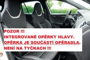 Autopotahy ŠKODA OCTAVIA III, integrované přední opěrky hlavy, GT modré