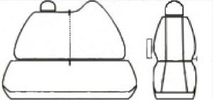 Autopotahy OPEL MOVANO IV, 3 místa, dělené dvojopěradlo, od r. 2010, Dynamic žakar tmavý