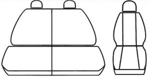 Autopotahy Citroen Berlingo II,3 místa, delené dvojsedadlo,od r. 2008, Dynamic grafit