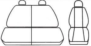 Autopotahy Citroen Berlingo III,3 místa, delené op. a sed. ,od r.2018, Dynamic žakar tmavý