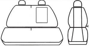 Autopotahy Citroen Jumpy II, 3 místa, od r. 2007,černé Vyrobeno v EU