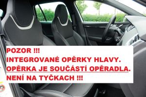 Autopotahy ŠKODA OCTAVIA III, integrované přední opěrky hlavy, VIP černé