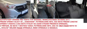 Autopotahy DACIA LODGY 5 MÍST, od r. 2017, VIP černé